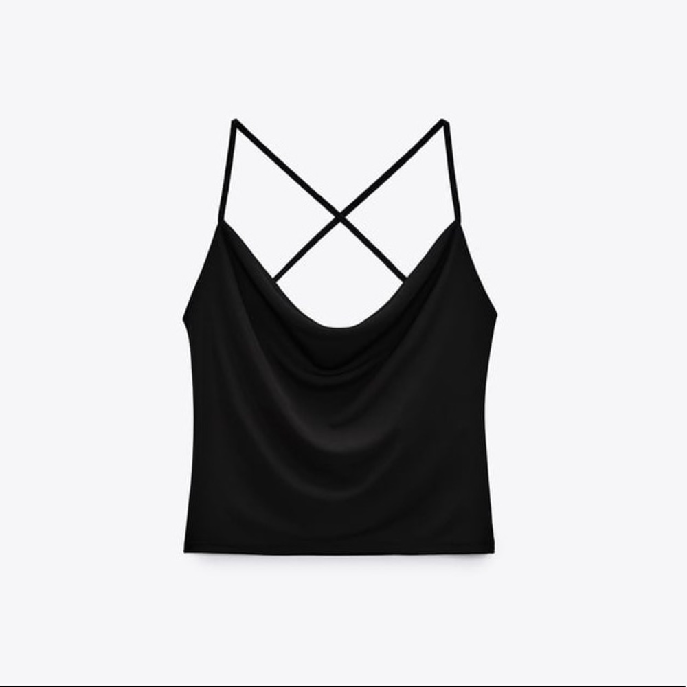 Zara Black Strappy Top - Picture 1 of 5